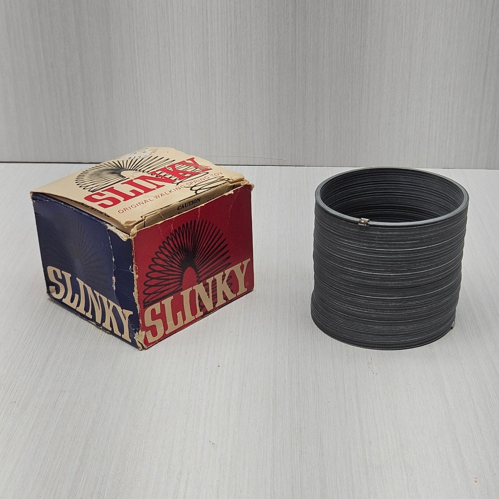 Vintage Slinky Original Walking Spring Toy James Industries No 100 Metal 1960s